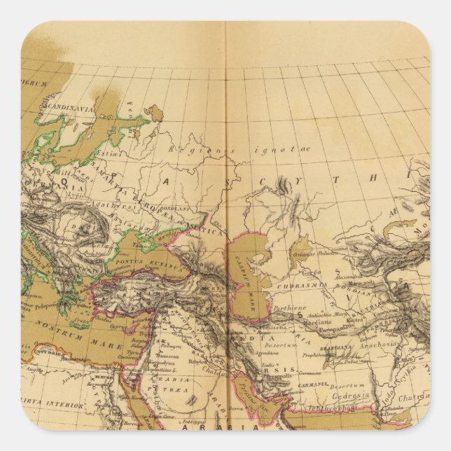 Atlas 6 quadratischer aufkleber (Vorderseite)