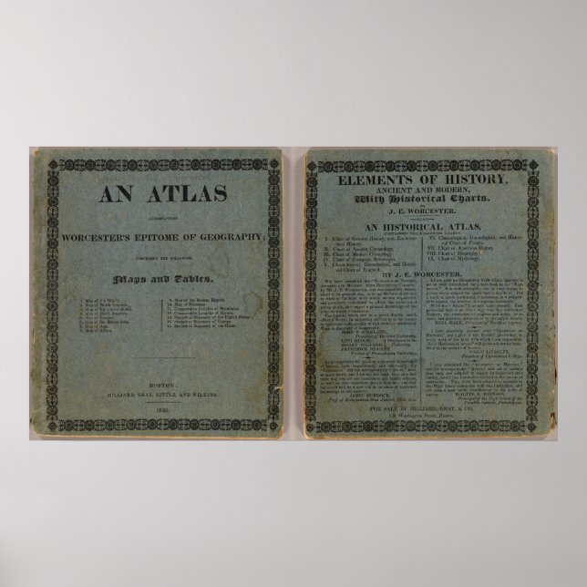 Atlas begleitet Worcester's Epitome Poster (Vorne)