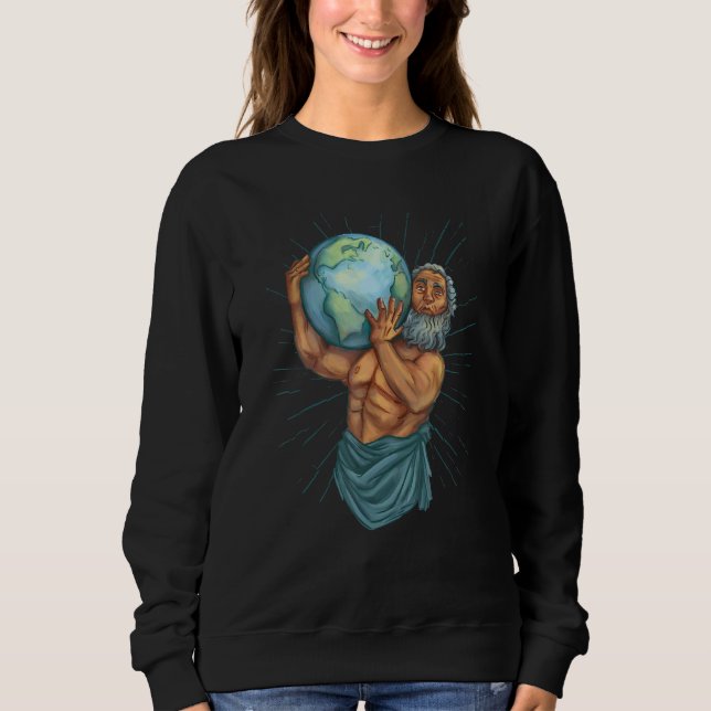 Atlas Carrying Wold Greek Mythology Sweatshirt (Vorderseite)