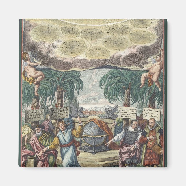 Atlas Coelestis von Doppelmaier, Vintag Astronomie Magnet (Vorne)