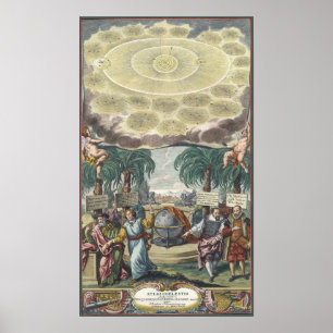 Atlas Coelestis von Doppelmaier, Vintag Astronomie Poster