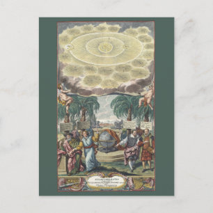 Atlas Coelestis von Doppelmaier, Vintage-Astronomi Postkarte