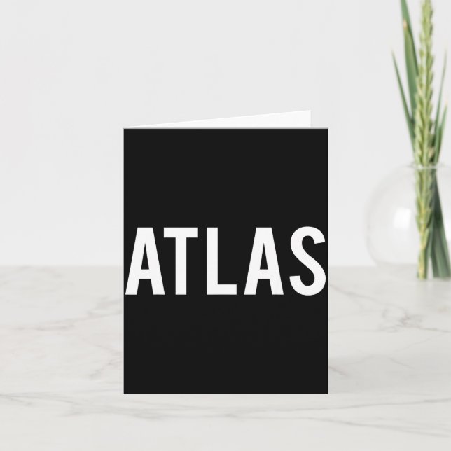 Atlas - Cool New Funny Name Fan Gift Tee  Karte (Vorderseite)