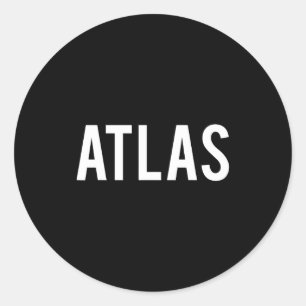 Atlas - Cooles neues lustiges Namens Fan-Geschenk Runder Aufkleber