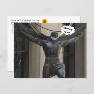 Atlas, Denken Sie an Sie - NYC H Postkarte