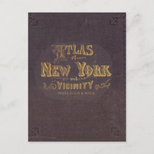 Atlas der Nähe von New York Postkarte