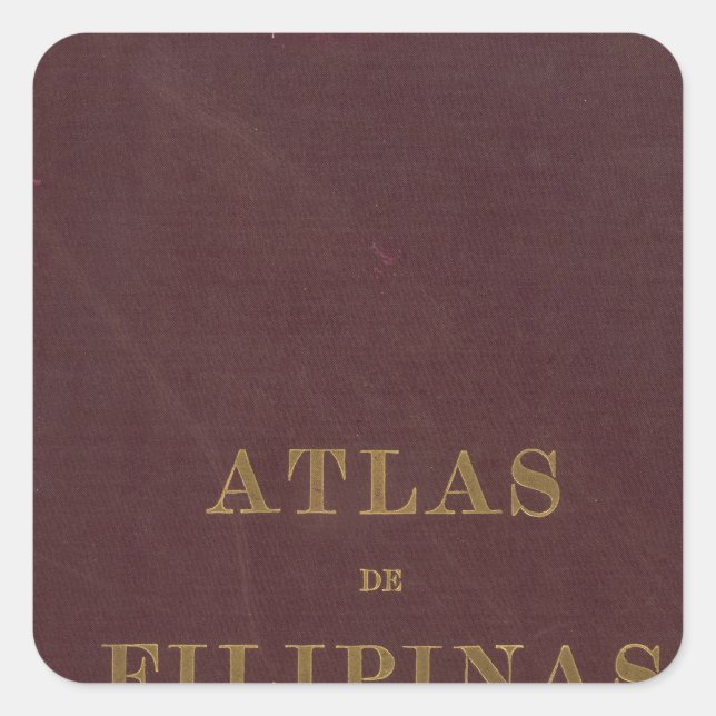 Atlas der Philippinen Quadratischer Aufkleber (Vorderseite)