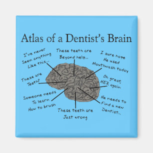 Atlas des Gehirns eines Zahnarztes Magnet