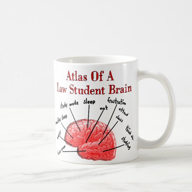 Atlas des Jurastudent-Gehirns Tasse (Rechts)