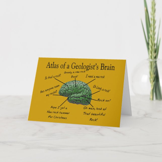 Atlas eines Geologen's Brain Funny Gifts Karte (Vorderseite)