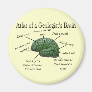 Atlas eines Geologen's Brain Funny Gifts Magnet