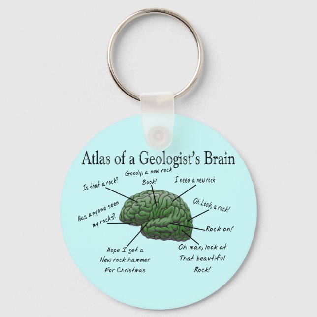 Atlas eines Geologen's Brain Funny Gifts Schlüsselanhänger (Vorderseite)
