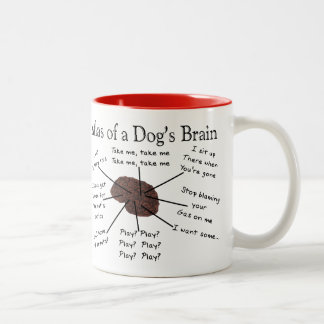 Atlas eines Hundehirns Zweifarbige Tasse