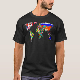 Atlas für das Flaggenland der Weltkarte T-Shirt
