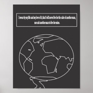 Atlas gezucktes Zitat Poster