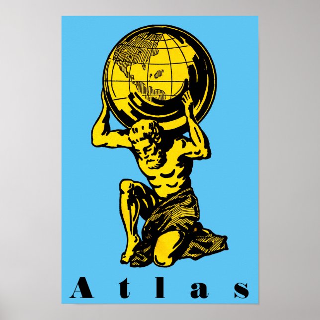 Atlas Griechische Mythologie Inspiration Poster (Vorne)