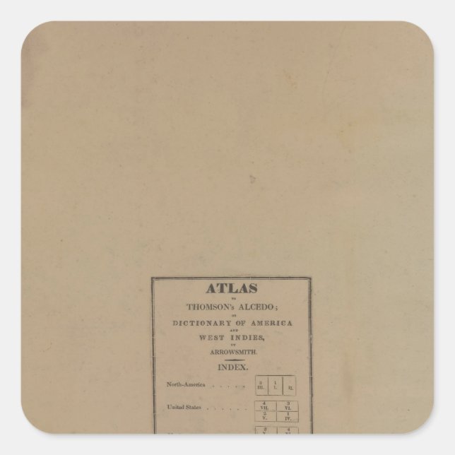 Atlas-Index Quadratischer Aufkleber (Vorderseite)