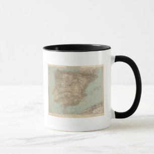 Atlas-Karte für Spanien und Portugal Tasse