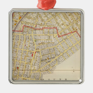 Atlas-Karte Mt Vernon Silbernes Ornament