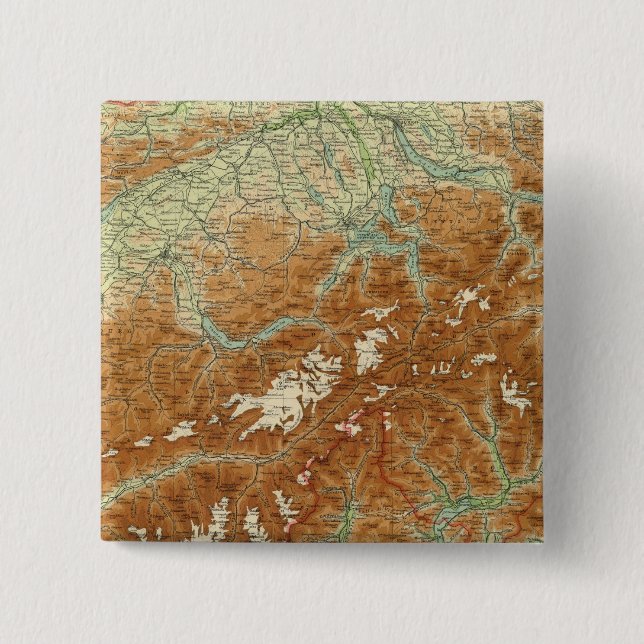 Atlas Karte Schweiz Button (Vorderseite)
