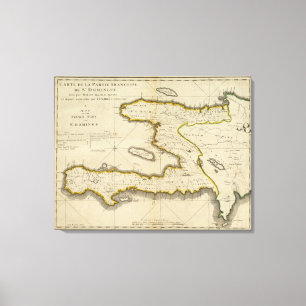 Atlas-Karte von Haiti Leinwanddruck