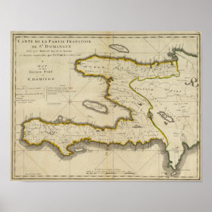 Atlas Karte von Haiti Poster