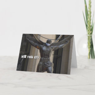 Atlas mit Gesichtsmaske - NYC-Karte Karte