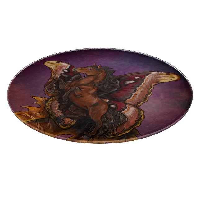 Atlas Moth Fairy Horse Schneidebrett (Ecke)