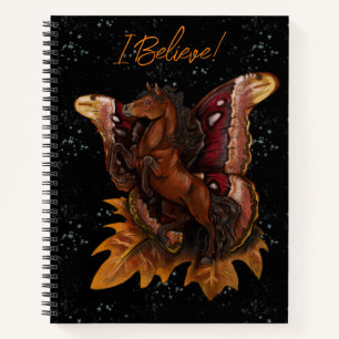 Atlas Moth Fairy Horse Sketchbook Notebook Notizbuch