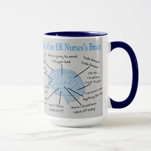 Atlas of a ER Nurse's Brain Gifts Tasse (Rechts)