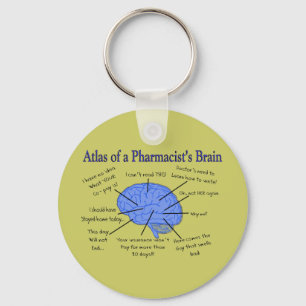 Atlas Of A Pharmacist's Brain-Hilarious Schlüsselanhänger