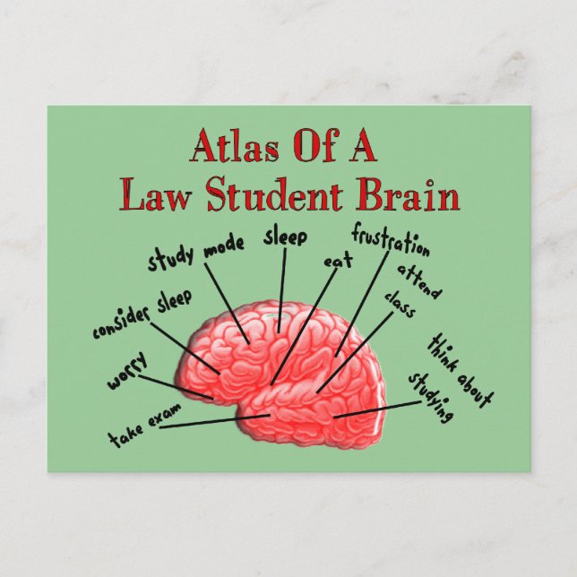 Atlas of Law Student Brain Postkarte (Vorderseite)