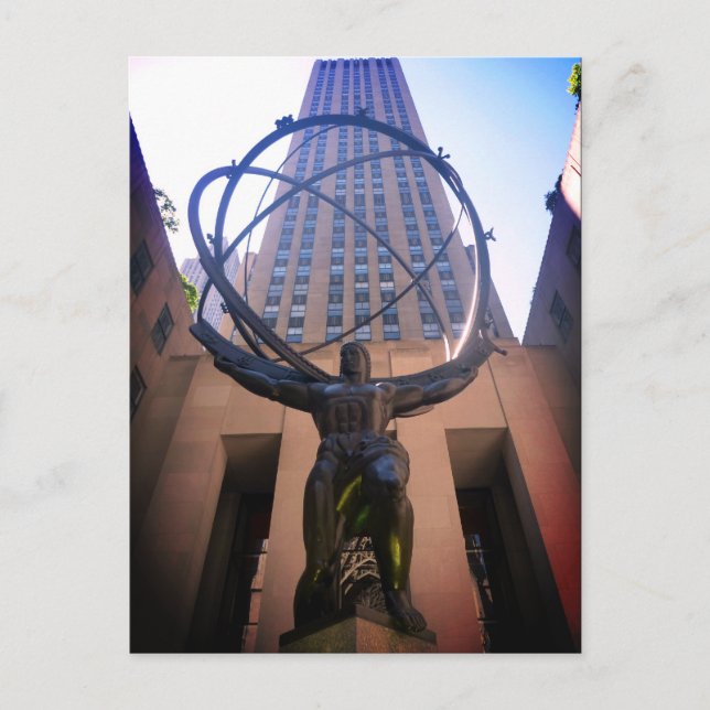 Atlas-Rockefeller Postkarte (Vorderseite)