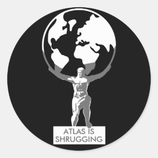 Atlas Runder Aufkleber