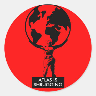 Atlas Runder Aufkleber