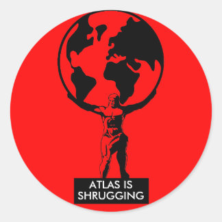 Atlas Runder Aufkleber