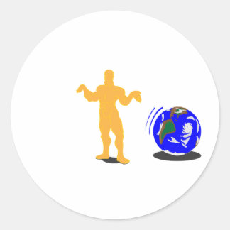 Atlas Shrugged Runder Aufkleber