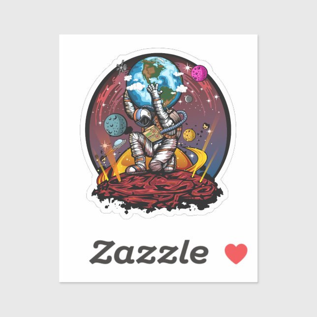 Atlas Space Man Aufkleber (Blatt)