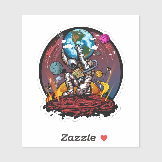 Atlas Space Man Aufkleber (Blatt)
