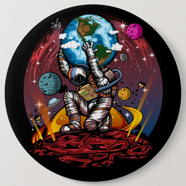 Atlas Space Man Button (Vorderseite)
