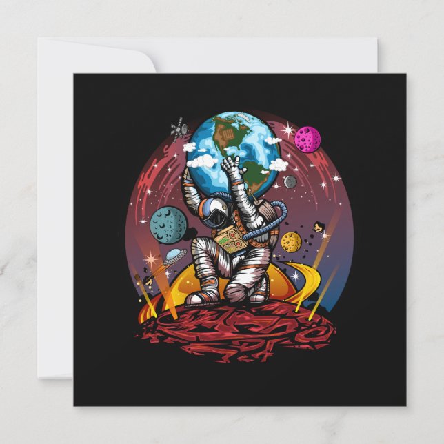 Atlas Space Man Mitteilungskarte (Vorderseite)