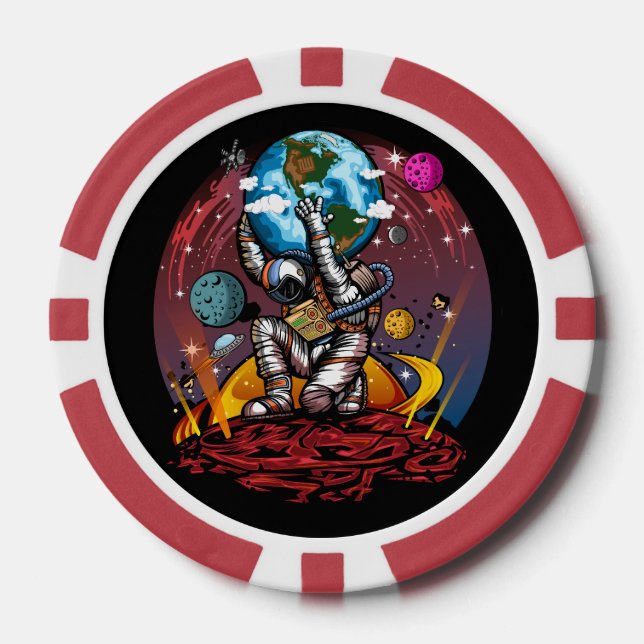 Atlas Space Man Pokerchips (Vorderseite)