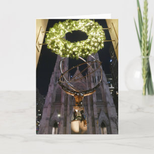 Atlas & St. Patrick's Cathedral, Christmas, NYC - Karte
