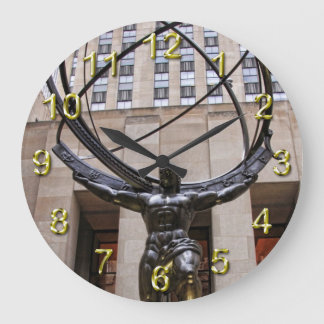 Atlas-Statue, Rockefeller-Mitte, NYC Große Wanduhr