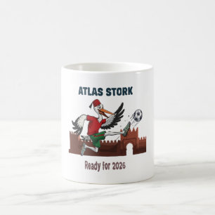 Atlas Storch Marokko Fußball 2026 Sportmaskottchen Kaffeetasse