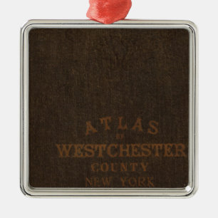Atlas von Westchester County, NY Silbernes Ornament