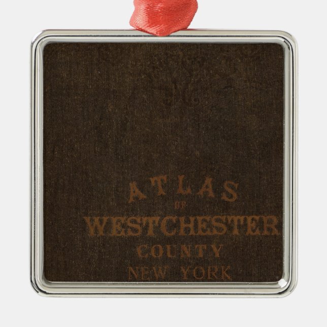 Atlas von Westchester County, NY Silbernes Ornament (Vorne)
