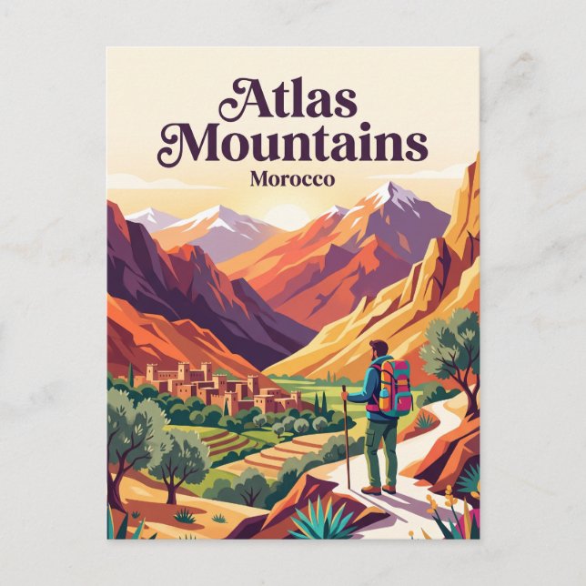 Atlasgebirge Marokko Postkarte (Vorderseite)