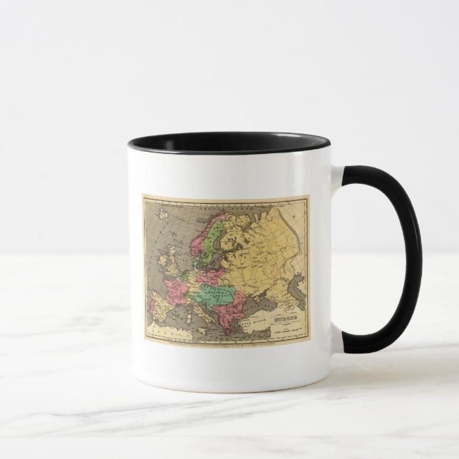 Atlaskarte Europa Hand Tasse (Rechts)