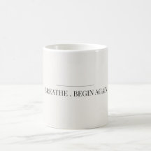 Atme Beginne Wieder Minimalistischer Becher Ruhige